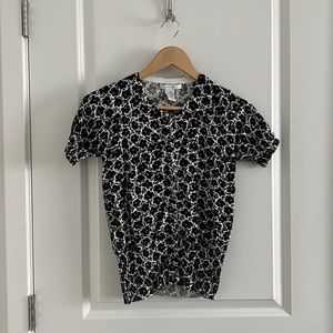 Cardigan Sweater - Floral, Black & White (S)